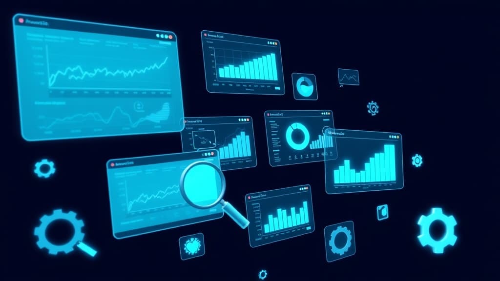 Collection of digital analytics dashboards and measurement tools for AI search optimization