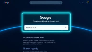 Google AI Mode conversational search interface showing an AI-generated answer with cited local business sources