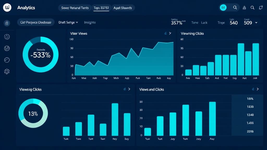 Analytics dashboard showing GBP performance metrics