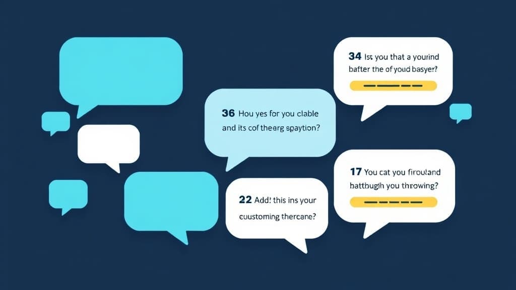 Question and answer speech bubbles in conversation interface