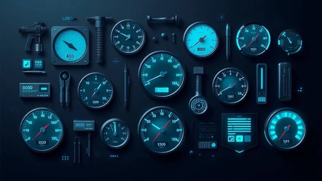 Array of digital tools for measuring AI search visibility