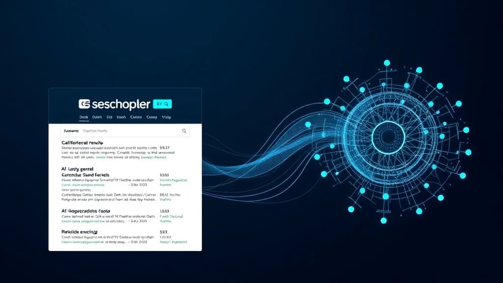 Split view comparing traditional search results with AI generative responses