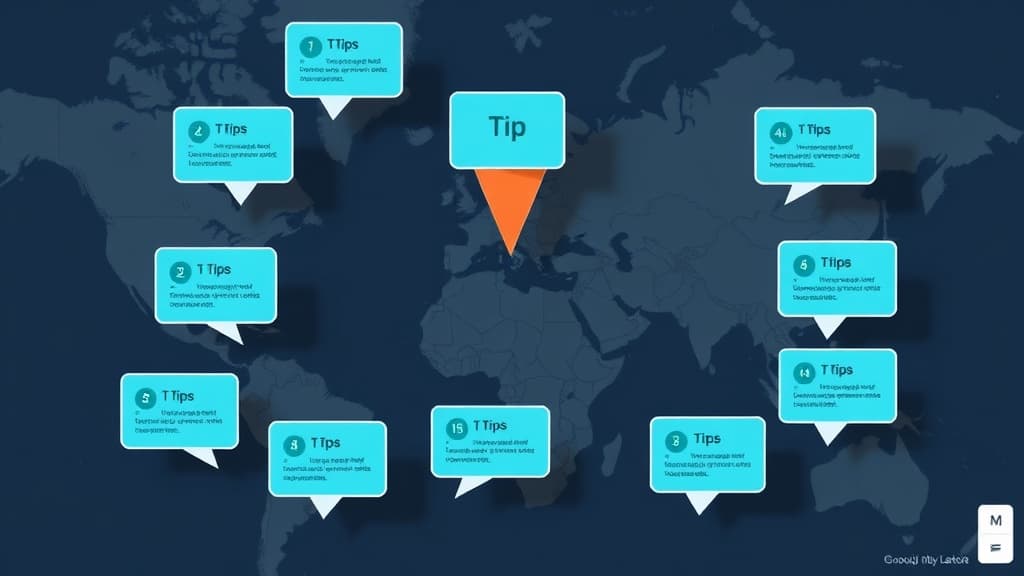 Checklist on a clipboard with 15 Google Maps optimization tips next to a laptop showing improved local search rankings