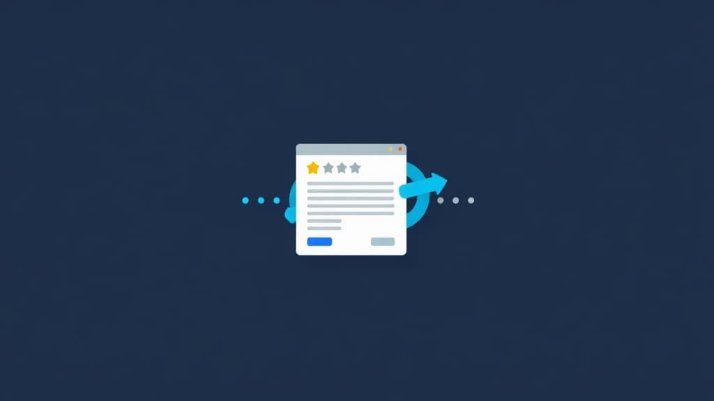 Step-by-step visual showing how to generate a Google review link from Google Business Profile with URL shortening