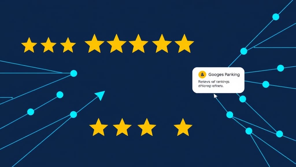 Data chart showing correlation between Google review count and local pack ranking positions with upward trend line