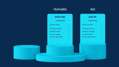 Pricing comparison chart showing local SEO service tiers with feature breakdowns and ROI calculations for small businesses